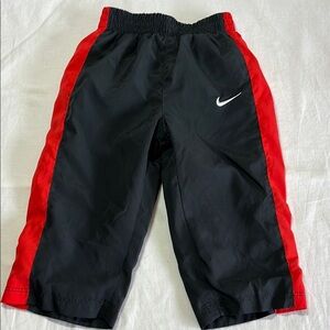 12M Nike Black and Red Athletic Pants